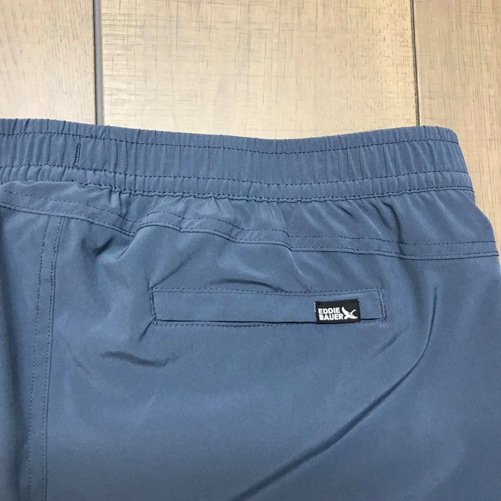 Eddie Bauer Jogger Pants Fleece‎ Lined Womens Size 16 Blue Pull On Winter Hiking